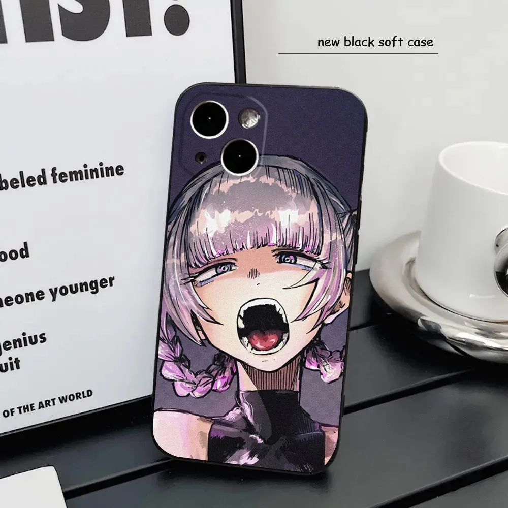 Nazuna Nanakusa Call of the Night Phone Case For iPhone16 15 14 13 12 Mini 11 Pro XR X XS MAX 7 8 Plus Silicone Cover Soft Black