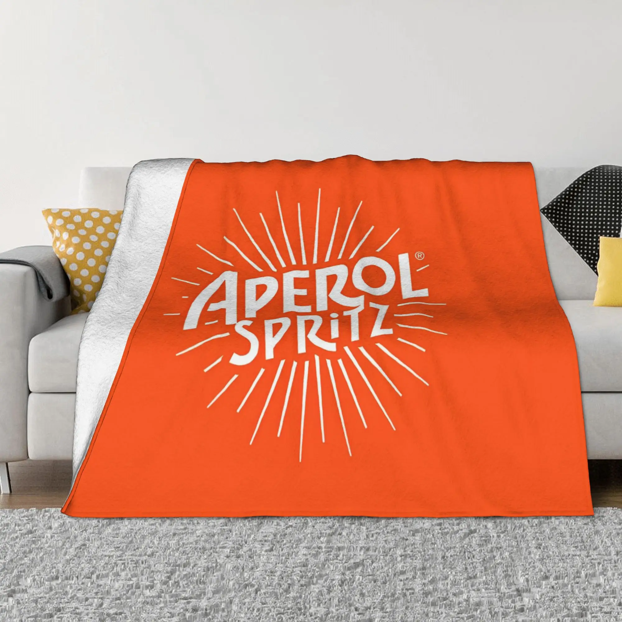 Фланелевые одеяла Aperols Spritz забавные для дивана постельное белье лаунж 125*100 см