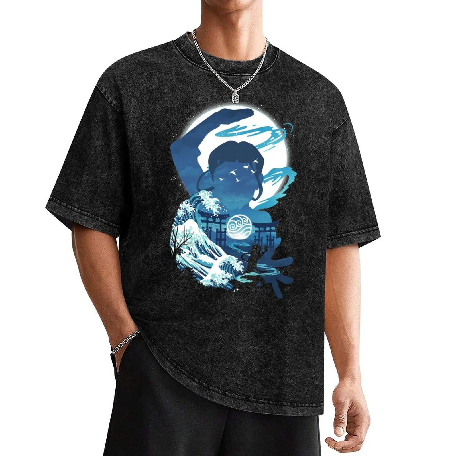 Мужская футболка Waterbender Landscape хлопок