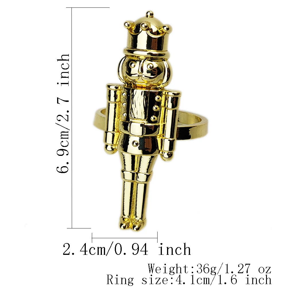 6 шт./лот кольцо для салфеток с изображением солдатика гайковёр Золотая защита Honor