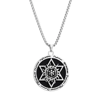 hot sell indiana style helios sun star unisex titanium steel pendant necklace original jewelry for women men gifts no fade