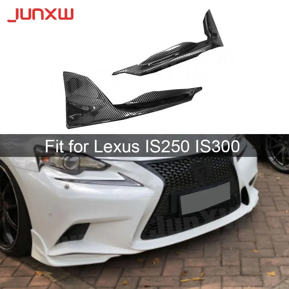 

Front Bumper Lip Splitters for Lexus IS250 300 IS F Sport Sedan 4 Door 2013-2016 Apron Winglets Flaps Spoiler Carbon Fiber FRP