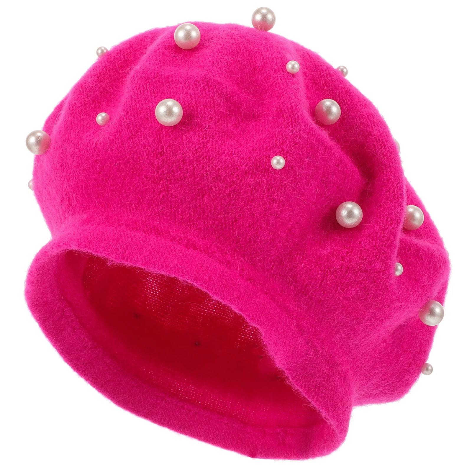 Женский жемчужный берет осенний кашемировый роскошный тяжелый рабочий