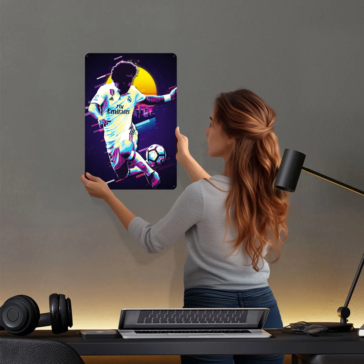 Марцело Реал Мадрид жестяные знаки спортивный плакат настенная художественная