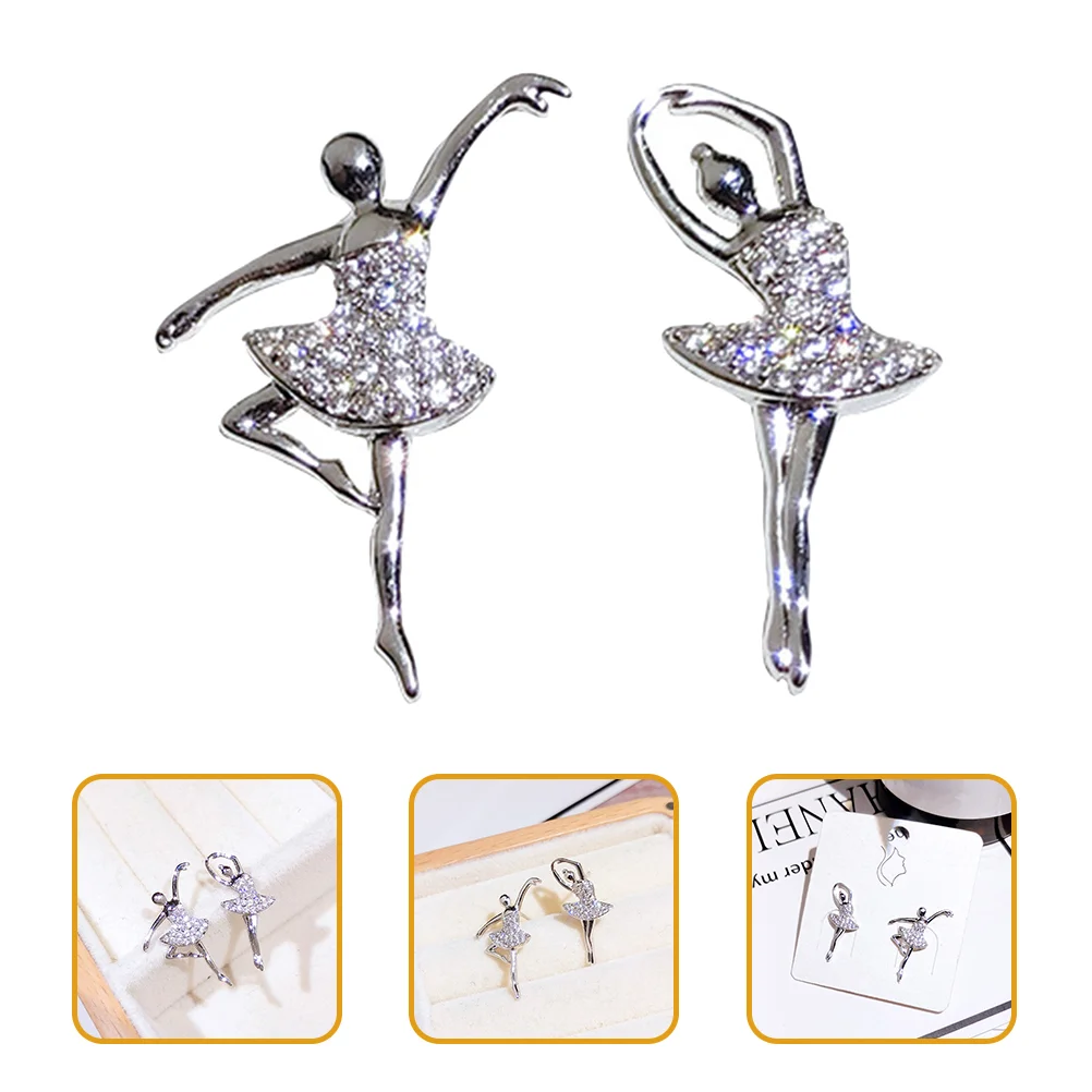

1 Pair Dancing Girl Earrings Stud Earrings Fashion Jewelry for