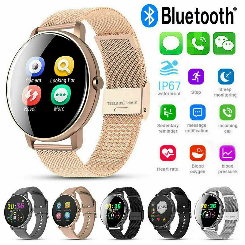

Heart Rate Monitor Sports Smart Watch Bracelet Fitness Tracker For iOS Android