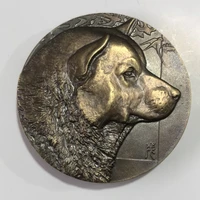 antique collection commemorative coins retro pure copper zodiac dog workmanship fine and exquisite home crafts