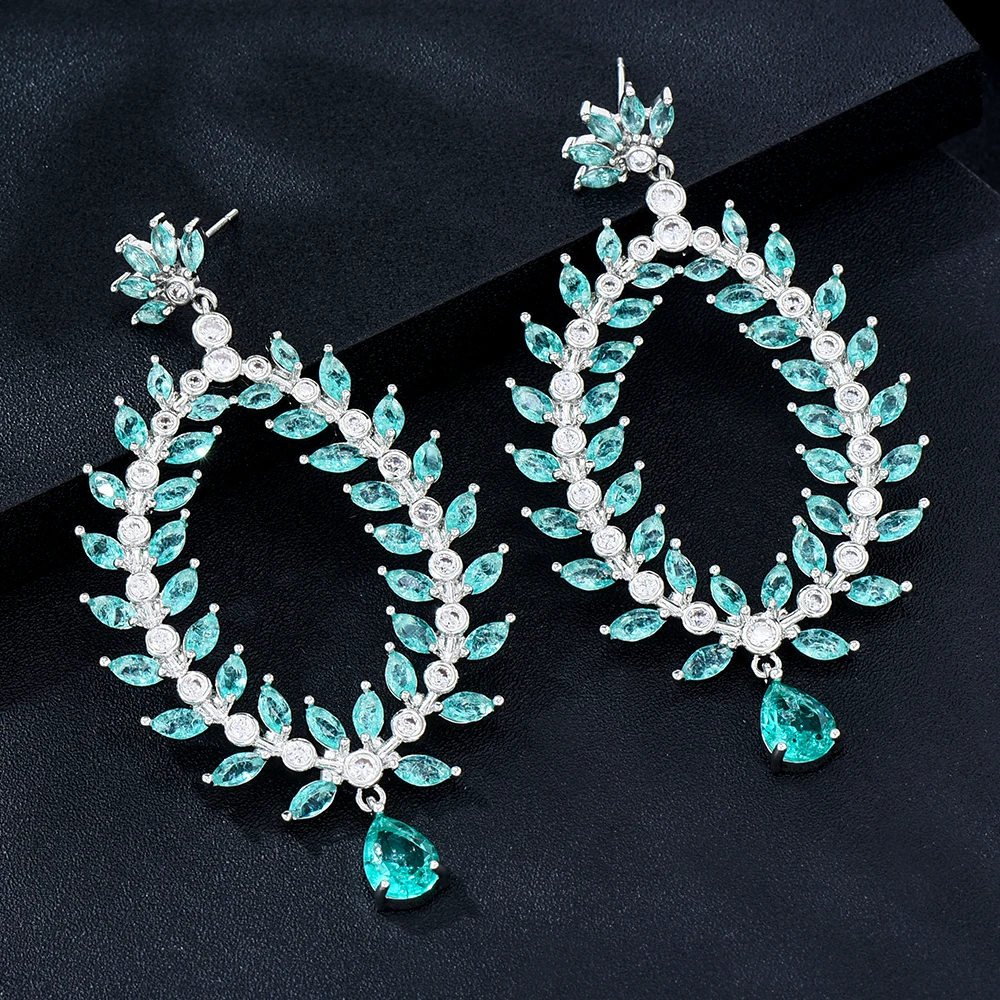 

Женские серьги-капли GODKI Iced out в стиле хип-хоп для свадебной вечеринки, кубинская цепочка с кубическим цирконием, ювелирные изделия из кубического циркония