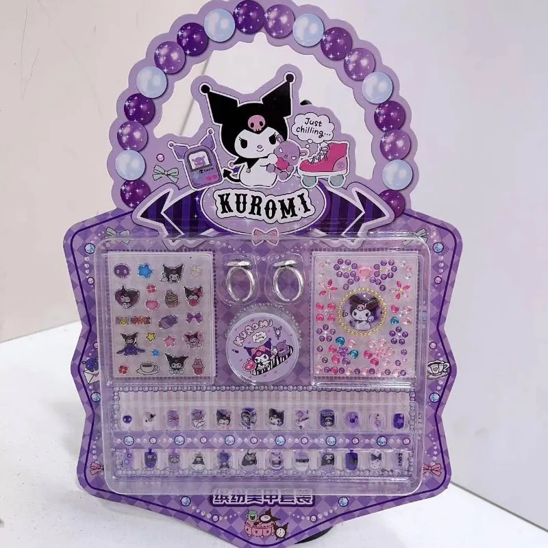 Новые детские наклейки для ногтей Sanrio Hello Kitty Kuromi diy милые игрушки подарки