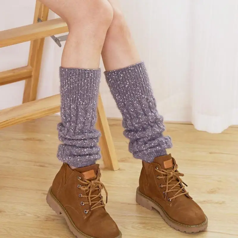Dot Yarn Twist Short Tube Socks Pile Socks Cashmere Wool Knitted Boots Socks Loose Leg Protection Fall/winter Women
