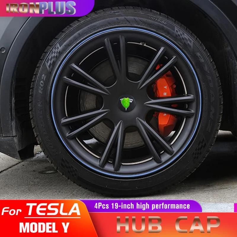 

For Tesla Model Y 4Pcs Hub Cap 19 Inch Car Replacement Wheel Cap Auto Hubcap Cover Accessories Original Model Y 2021 2022