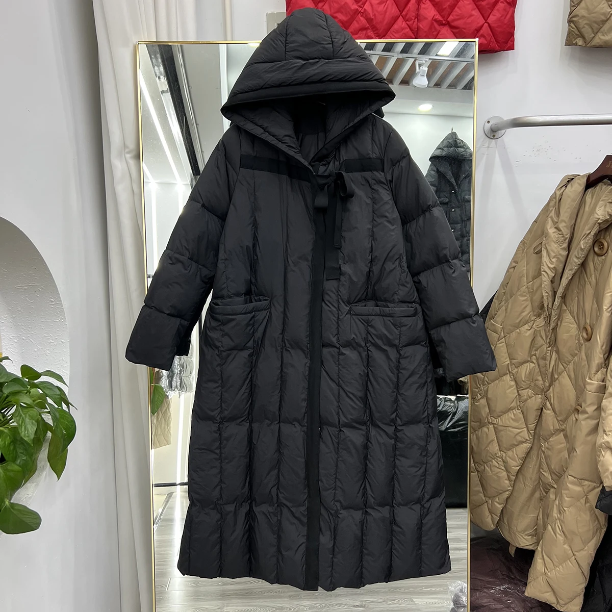 New Women Long Down Jacket Casual Style Autumn Winter Coats And Parkas Female Outwear
