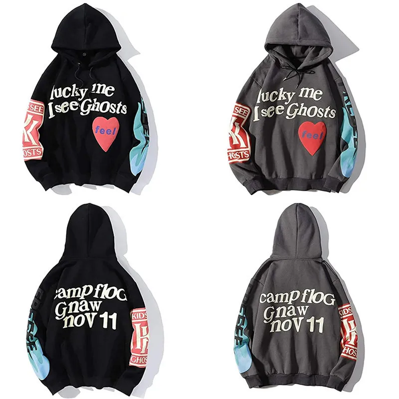 

Lucky Me I See Ghosts 3D digital printed hooded hip-hop hoodie