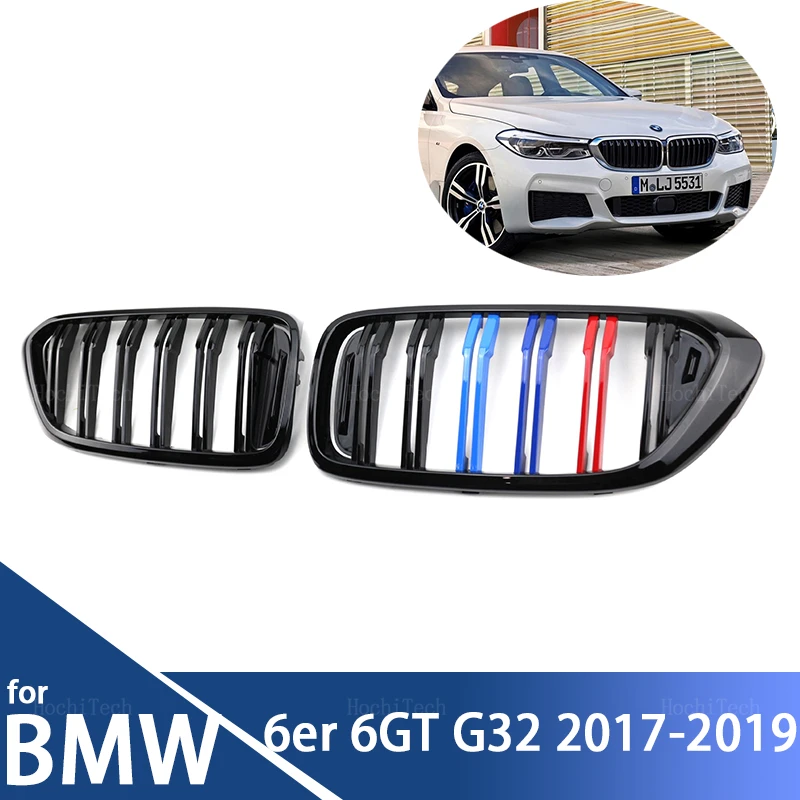 

For BMW 6 series GT 6GT G32 2018-2020 Car Styling New Look Car Grille Grill Front Kidney Glossy 2 Line Double Slat