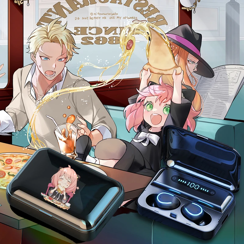 Комплект ролевых наушников для аниме-семьи, Bluetooth наушники для Android Anya, подделка, косплей, подделка, Cos, беспроводные наушники Bluetooth 5,0 HD