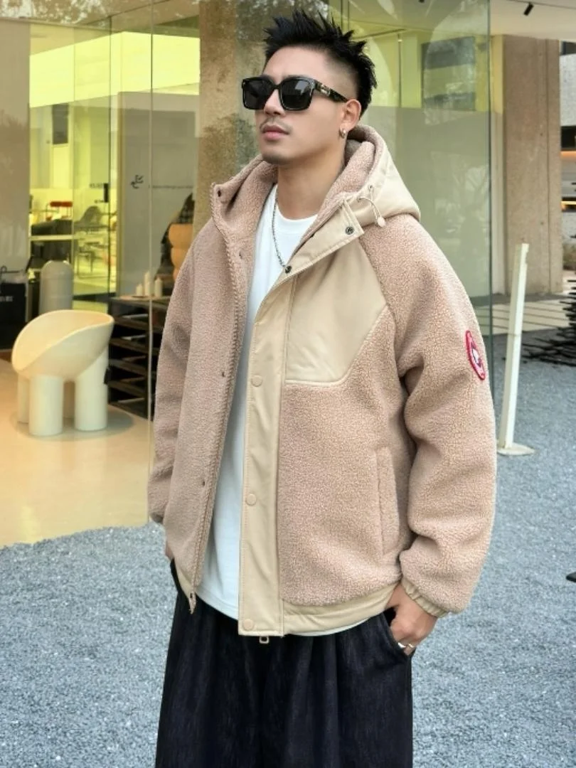 Модная брендовая хлопковая одежда топ из зернистого флиса с капюшоном для пар