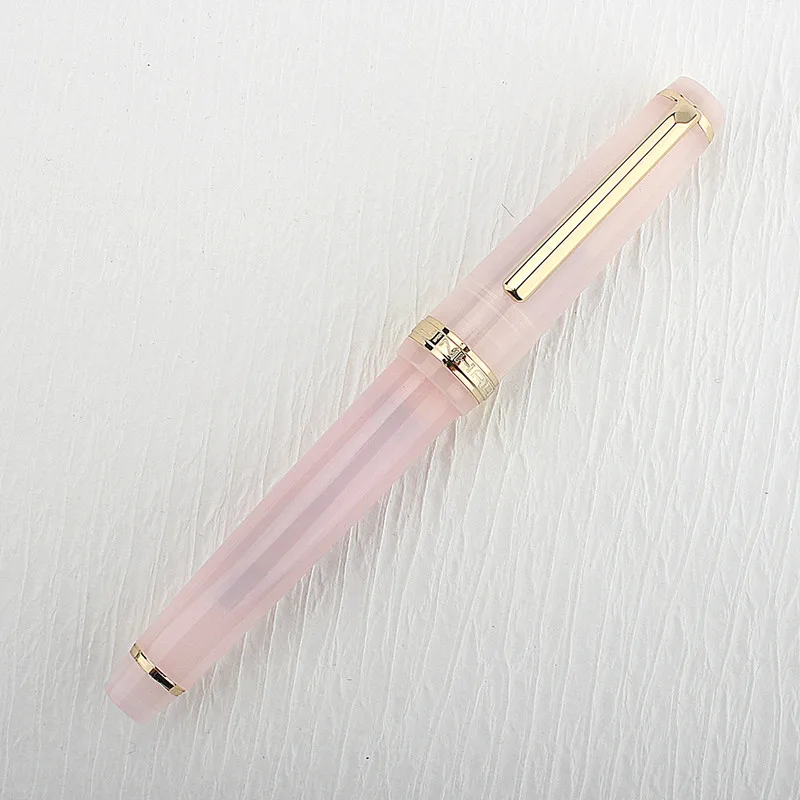 JINHAO 82 перьевая ручка прозрачная вращающаяся Золотая EF F M перо деловые офисные и
