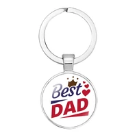 new accessories best super dad time stone keychain fathers day gift jewelry