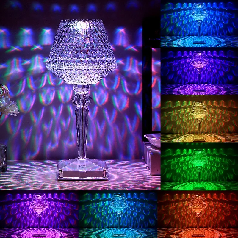 

Искусственная настольная лампа, романтическая атмосферная проекция, женский стол с сенсорным управлением USB, лампа для украшения отеля/ресторана/прикроватного столика