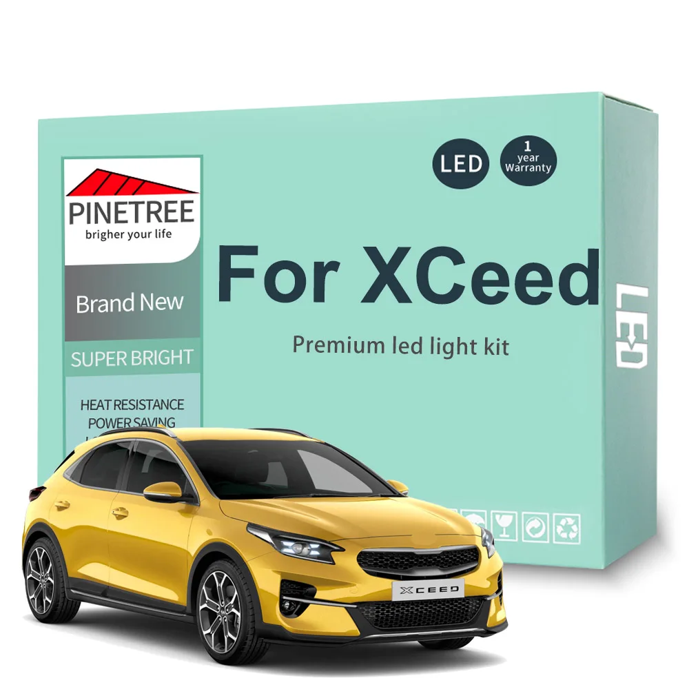 

12Pcs Led Interior Light Kit For KIA XCeed 2019 2020 2021 2022 LED Bulbs Dome Map License Plate Light Canbus