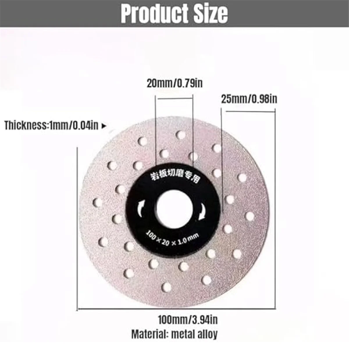 4-дюймовое пористое расширенное режущее лезвие дискотеки для резки