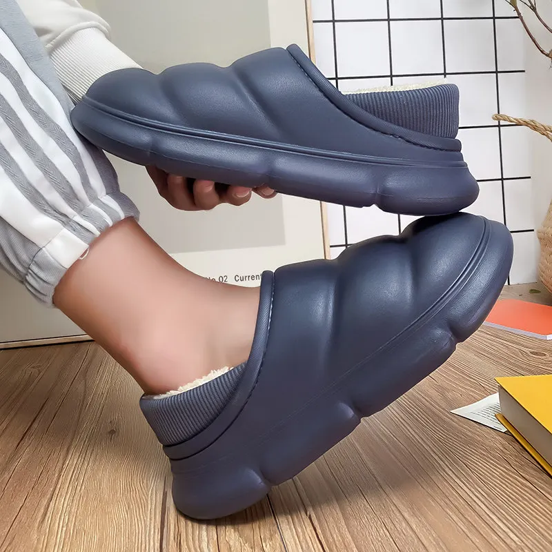 Winter Slippers Men Shoes Plush Home Slippers for Men Warm Couple Bread Shoes Comfortable Indoors Anti-slip Slipper Male Shoes