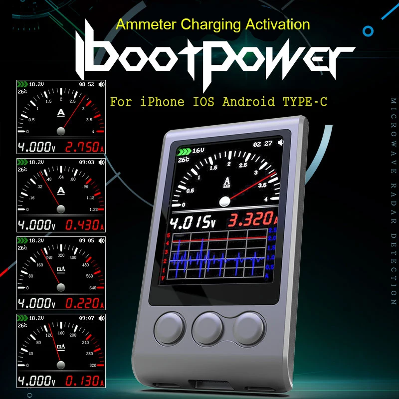Цифровой амперметр iboopower Type-C зарядный комплект для активации аккумулятора 4 а-Ма