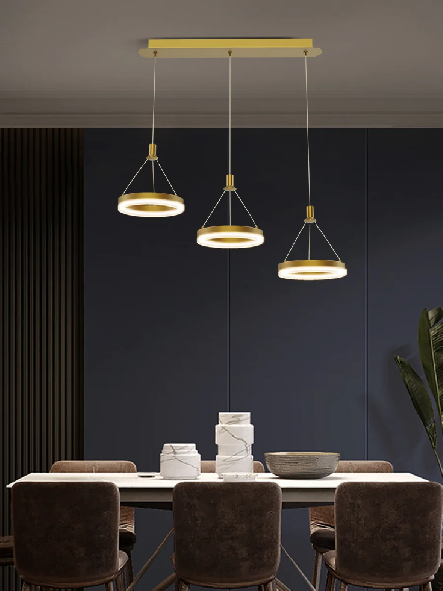 

Современная светодиодная люстра, светильник для столовой, кухни, бара, Потолочный подвесной светильник, простой акриловый декоративный кол...