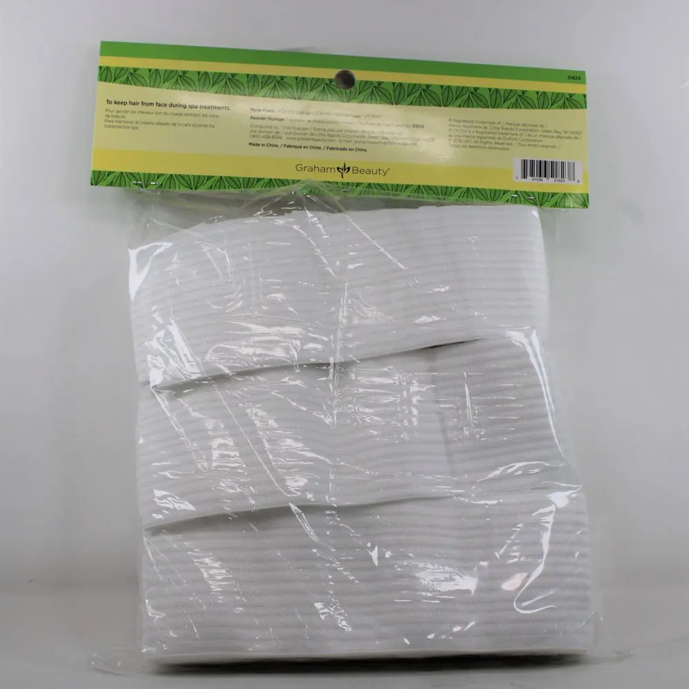 

Elegant White Disposable Headbands - One Size Fits Most, Pack of 48 - Ideal for Keeping Hair Back & Securely in Place