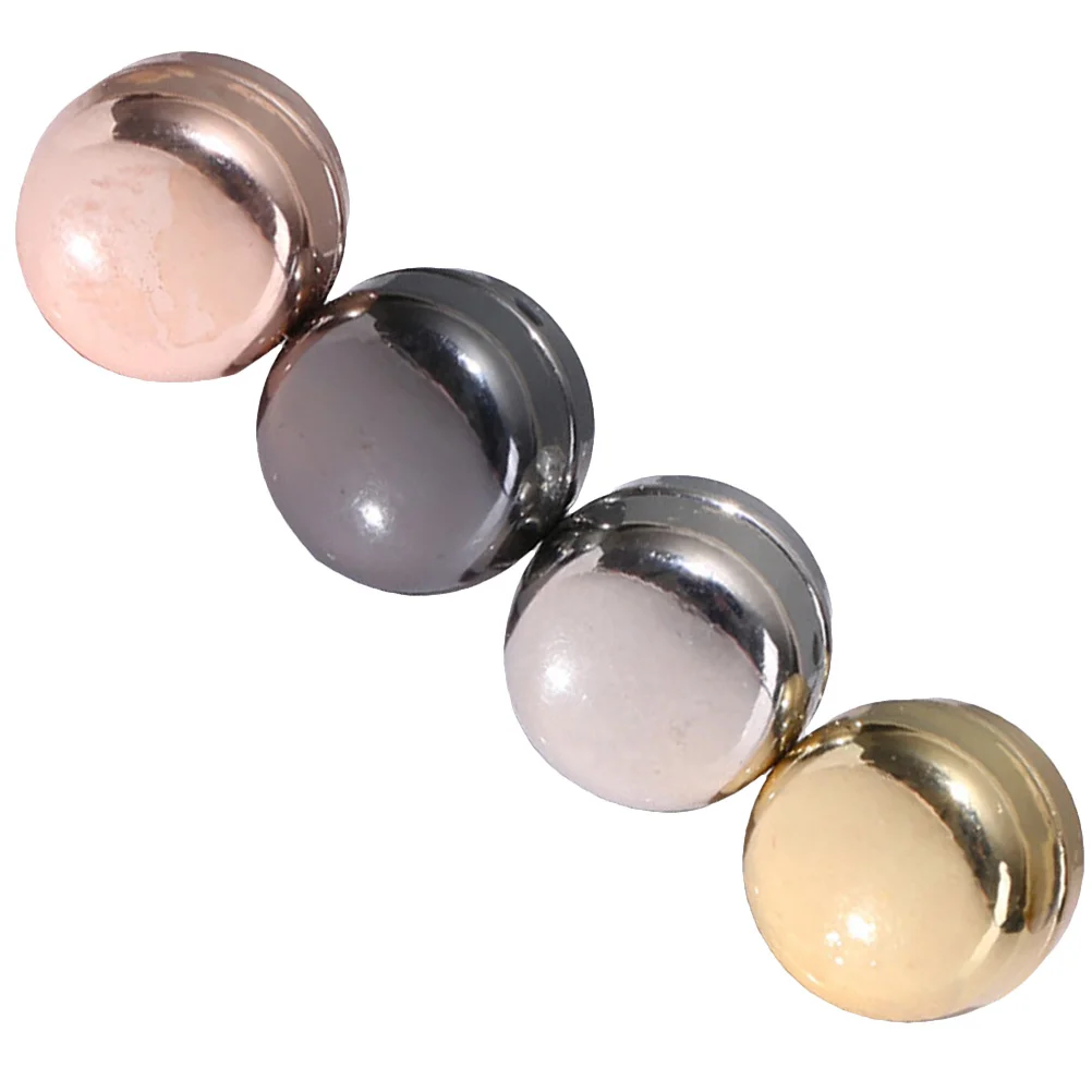 

4 Pcs Collar Shirts Brooches Circle Magnets Shawl Clip Shawl Brooch Sweater Safety Pin Women's Fashion Scarves