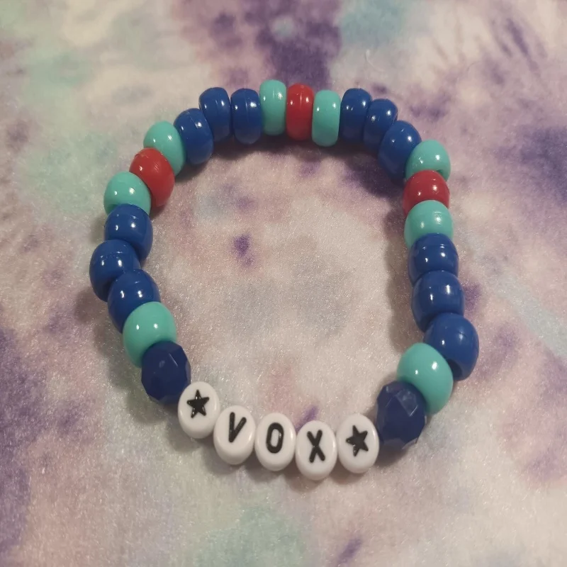 Фото Изготовленные на заказ браслеты Hellish hahaz1n Y2k Kandi в стиле демона, вдохновленные персонажем, ювелирные изделия ручной работы из бисера №2