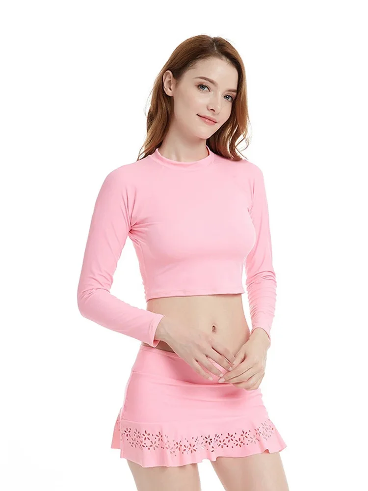 Новинка женский спортивный купальник с длинными рукавами