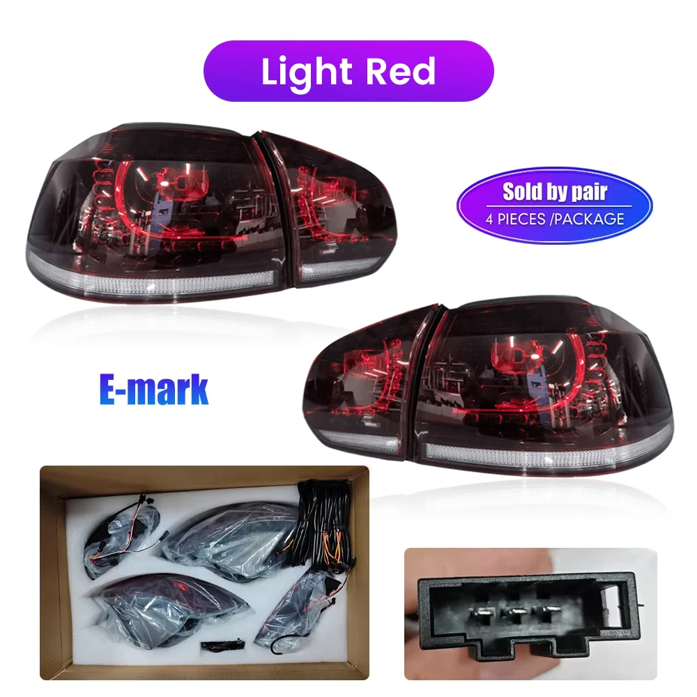 

Светодиодные фонари для Volkswagen Golf mk6 2008-2013, VW Golf 6 GTI R, задние фонари с эффектом плавного переключения, мигающие указатели поворота, задние габаритные огни.