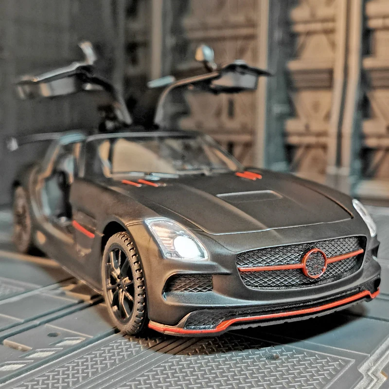 

Simulation 1:32 Benzs SLS AMG GT Alloy Sports Car Model Diecasts Metal Toy Vehicles With Sound Light Pull Back Car Kids Toys