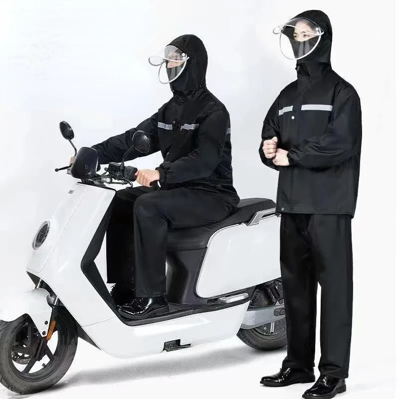 

Outdoor Raincoat Men Waterproof Motorcycle Hoodie Long Coat Men Rain Protection Golf Raincoat Impermeable Household Merchandises