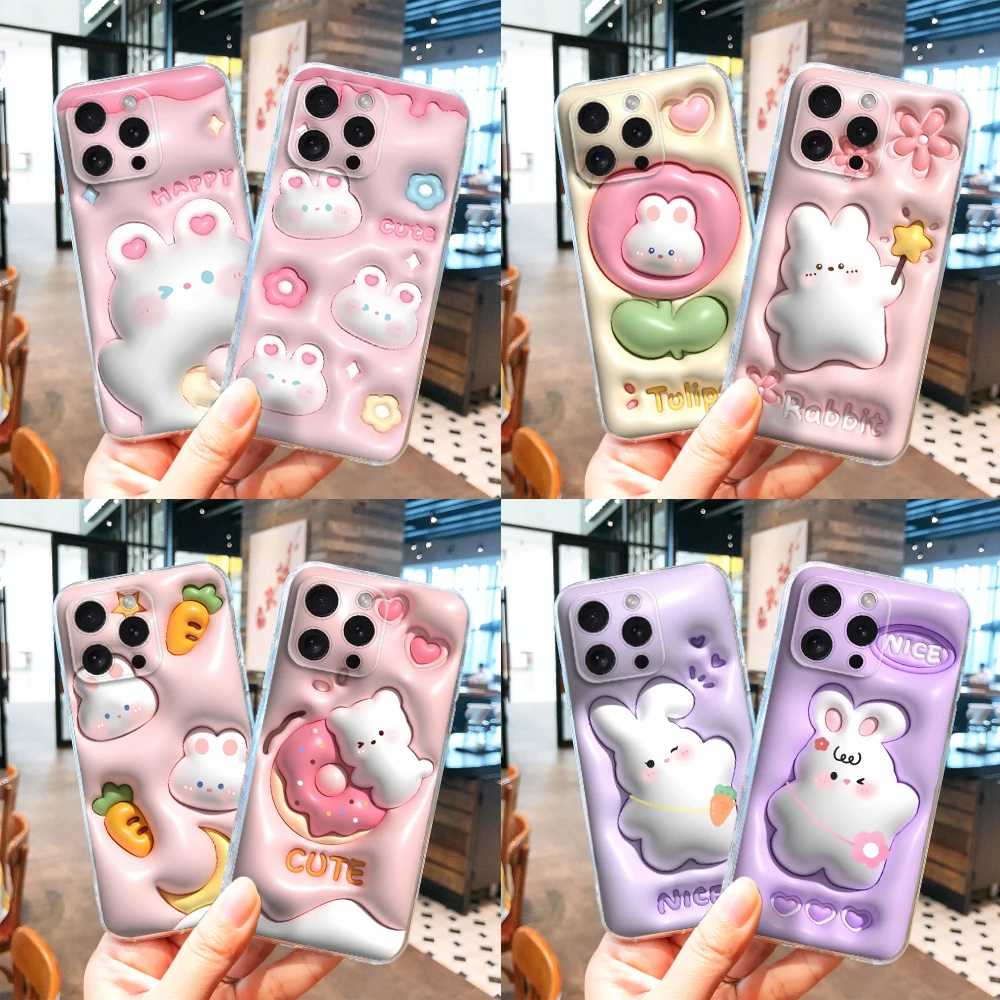 Милый мягкий 3d-кролик LP34 для LG G3S G8 K10 Pro K10A K11 Plus K22 K30 K40 K40S K41S K50 K50S K51 K51S K52 K62 K42