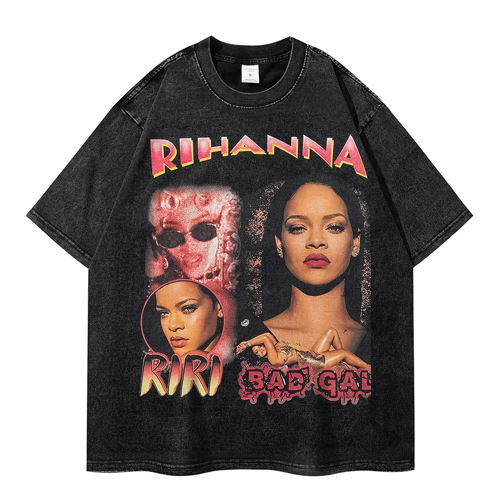 

Fashionable Hip-hop With Rap Theme, Retro Loose Fitting Short Sleeves