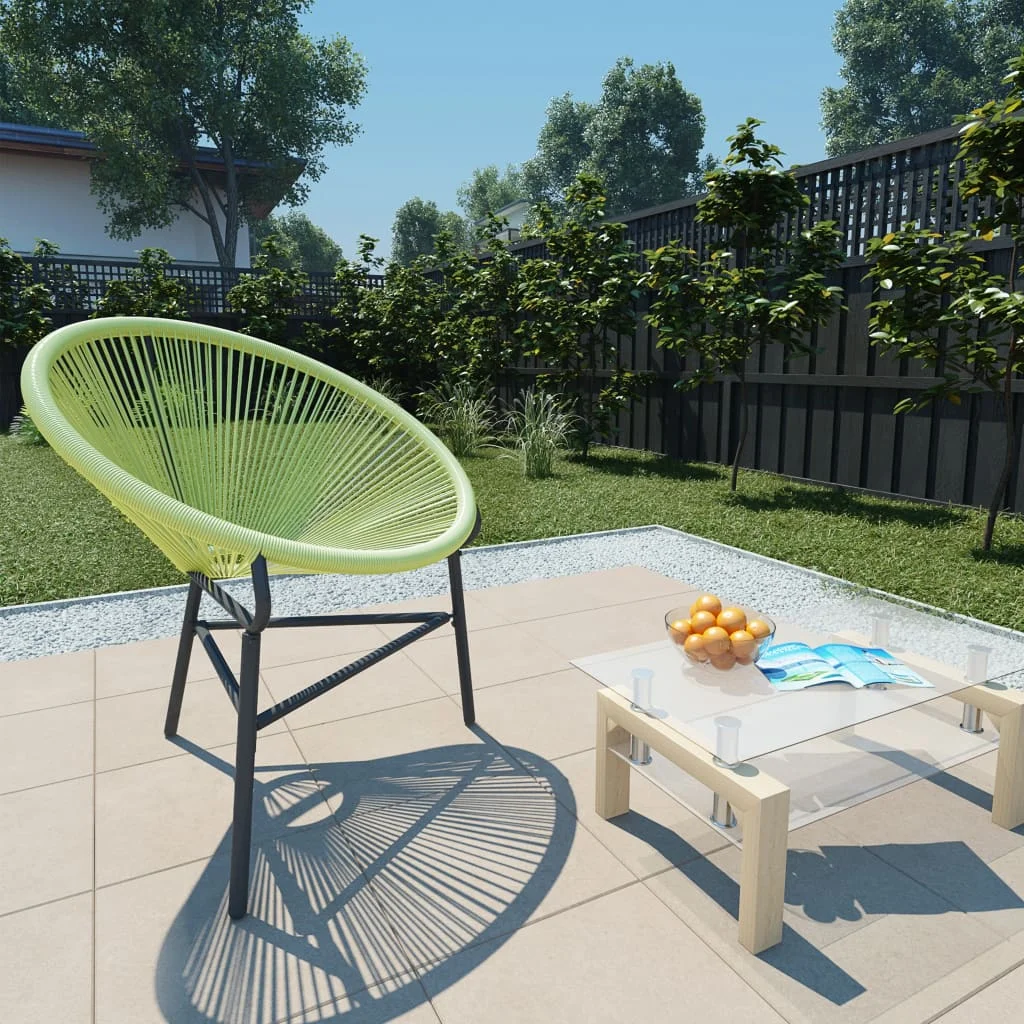 

Garden Acapulco Chair, Poly Rattan Outdoor Seat Chair, Patio Furniture Poly Rattan Green 69 x 66 x 87 cm