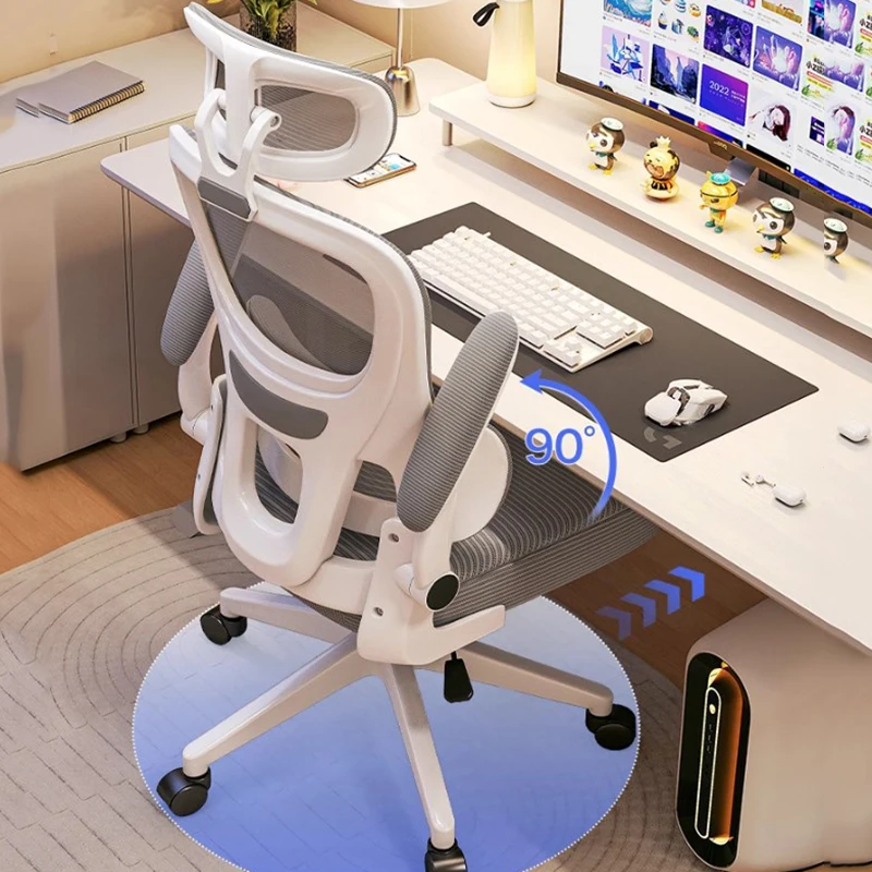 Офисное кресло для учебы эргономичное удобное компьютерное серого цвета офисная