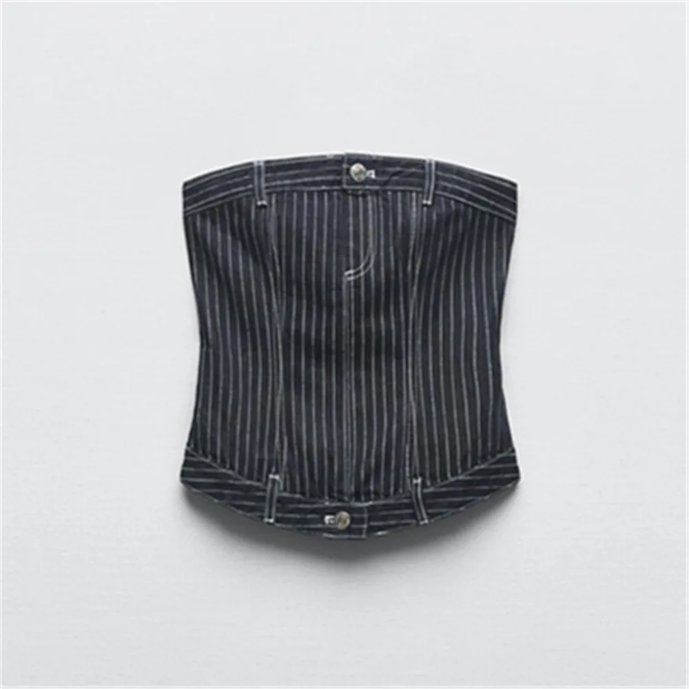 ВЕСНА Новинка женский Американский ретро Топ PB &amp ZA без рукавов с открытыми