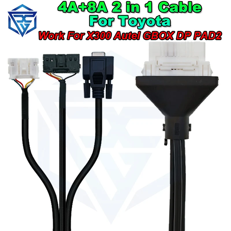 Кабель OBD 4A и 8A 4A + 8A для Toyota 2 в 1, кабели с прямым программированием, утерянный ключ 4A 8A, адаптер для OBDSTAR X300 Autel 808 GBOX DP PAD2