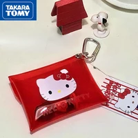 takara tomy 2022 new cartoon hello kitty transparent jelly coin purse portable coin purse