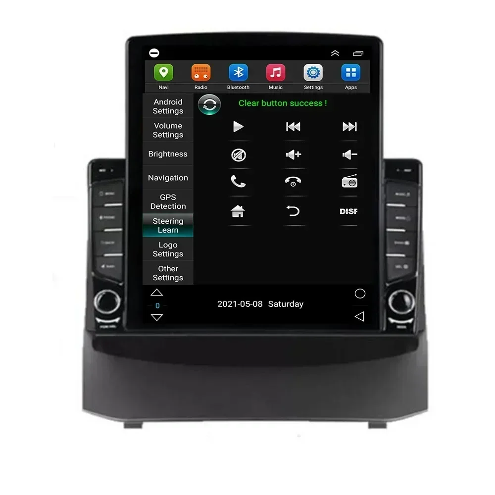 Для Tesla Style 2 Din Android 13 Автомобильный радиоприемник для Ford Fiesta Mk 6 2008-2035