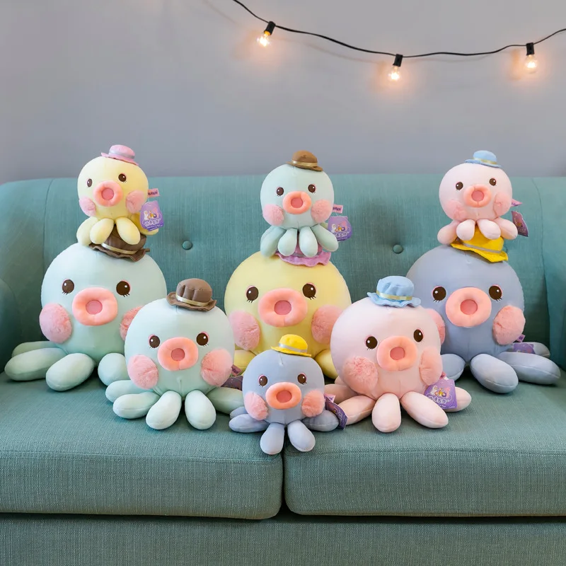 

Плюшевая игрушка-Осьминог Q-Version, 10 дюймов, 12 дюймов, милая кукла в виде сердца для девочки, украшение для кровати, свадебная кукла, украшение ...