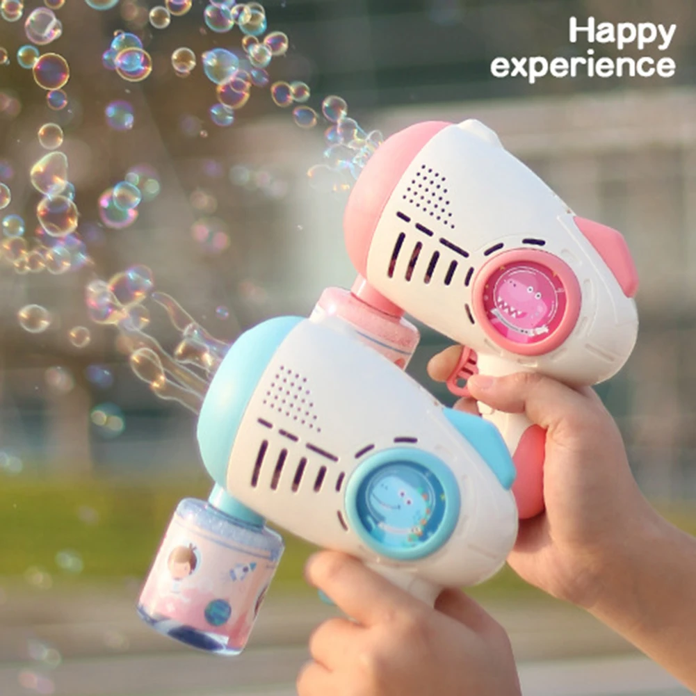

Dinosaur Bubble Machine with Non-slip Handle Innovative Blower Design Toy Durable Bubble Spray Game Parent for Summer Parties
