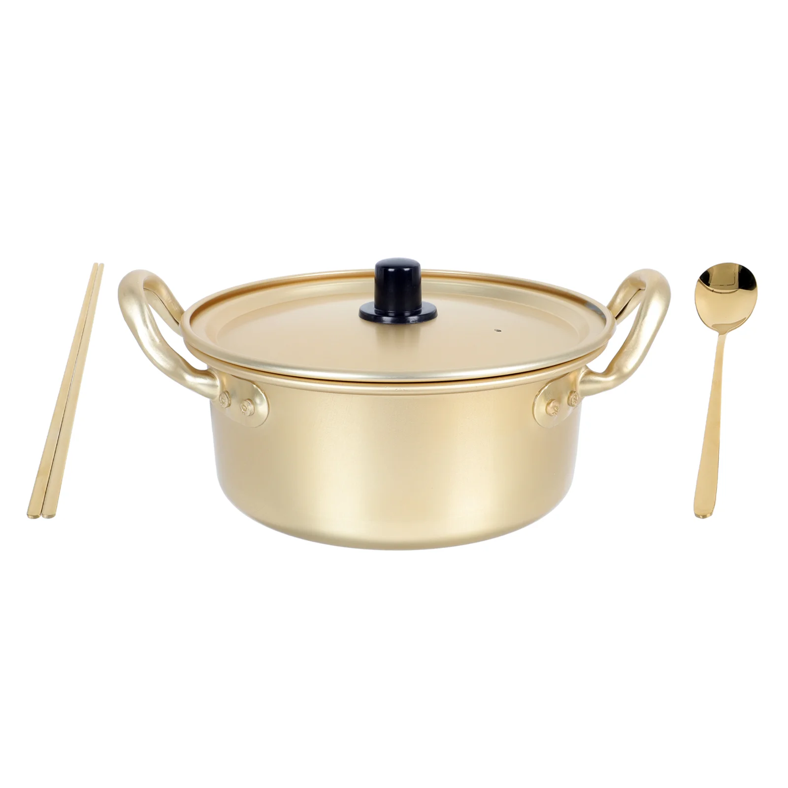 

Pot Ramen Korean Noodle Cooking Soup Pan Cooker Stainless Steel Aluminum Stockpot Ramyun Cookware Kitchen Pots Lid Instant Set