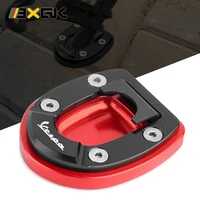 motorcycle accessories cnc kickstand foot side stand enlarge extension pad support plate for vespa gts300 gts 300 2019 2020