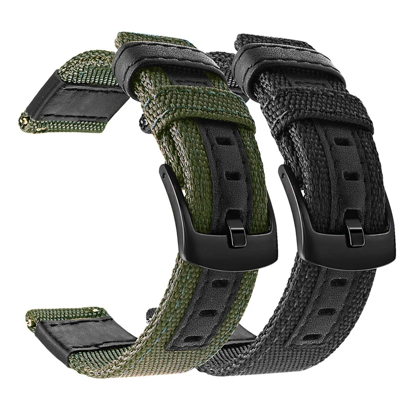 

Nylon Canvas Watch Band Strap for Xiaomi Huami Amazfit Pace Replacement Wristband for Stratos 2 2s 3 GTR 2 GTR3 Pro