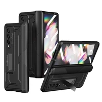 heavy duty leather case for samsung galaxy z fold 3 5g shockproof flip leather cover for samsung z fold3 zfold 3 5g