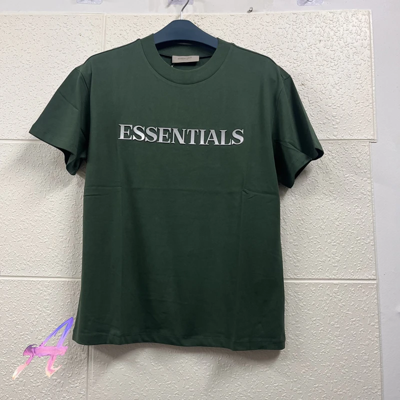 

Multi-line ESSENTIALS American Short Sleeve T Shirt High Street Clothing Couple Loose Retro T-shirt Men Women
